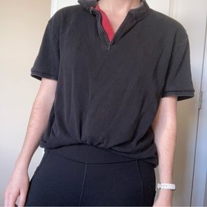 Black Levi’s Tee with Quarter Zip